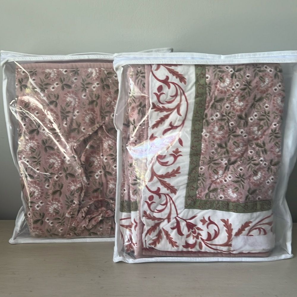 The Company Store Euro Shams, Kamalei Floral Quilted 26"x26" Set of 2